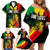 Jamaica Reggae Family Matching Off Shoulder Short Dress and Hawaiian Shirt Legend Bob Sketch Style One Love LT7 - Wonder Print Shop