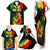 Jamaica Reggae Family Matching Tank Maxi Dress and Hawaiian Shirt Legend Bob Sketch Style One Love - Wonder Print Shop