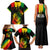 Jamaica Reggae Family Matching Tank Maxi Dress and Hawaiian Shirt Legend Bob Sketch Style One Love - Wonder Print Shop