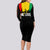 Jamaica Reggae Long Sleeve Bodycon Dress Legend Bob Sketch Style One Love - Wonder Print Shop