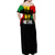 Jamaica Reggae Off Shoulder Maxi Dress Legend Bob Sketch Style One Love - Wonder Print Shop