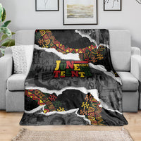 Juneteenth Freedom Day Grunge Ethnic Motif Blanket Black History
