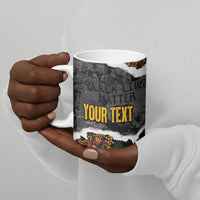 Juneteenth Freedom Day Personalized Grunge Ethnic Motif Ceramic Mug Black History