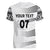 Personalised Fiji Rugby Women V Neck T Shirt Kaiviti WC 2023 Jersey Replica - White - Wonder Print Shop