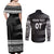 Personalised Fiji Rugby Couples Matching Off Shoulder Maxi Dress and Long Sleeve Button Shirts Kaiviti WC 2023 Jersey Replica - Black LT7 - Wonder Print Shop