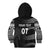 Personalised Fiji Rugby Kid Hoodie Kaiviti WC 2023 Jersey Replica - Black - Wonder Print Shop