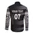 Personalised Fiji Rugby Long Sleeve Button Shirt Kaiviti WC 2023 Jersey Replica - Black - Wonder Print Shop