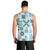 Vintage Hawaii Men Tank Top Hawaiian Quilt Kapa Mismatch Teal - Wonder Print Shop