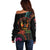 Happy Kwanzaa African Off Shoulder Sweater Mandala Mix Nguzo Saba - Wonder Print Shop