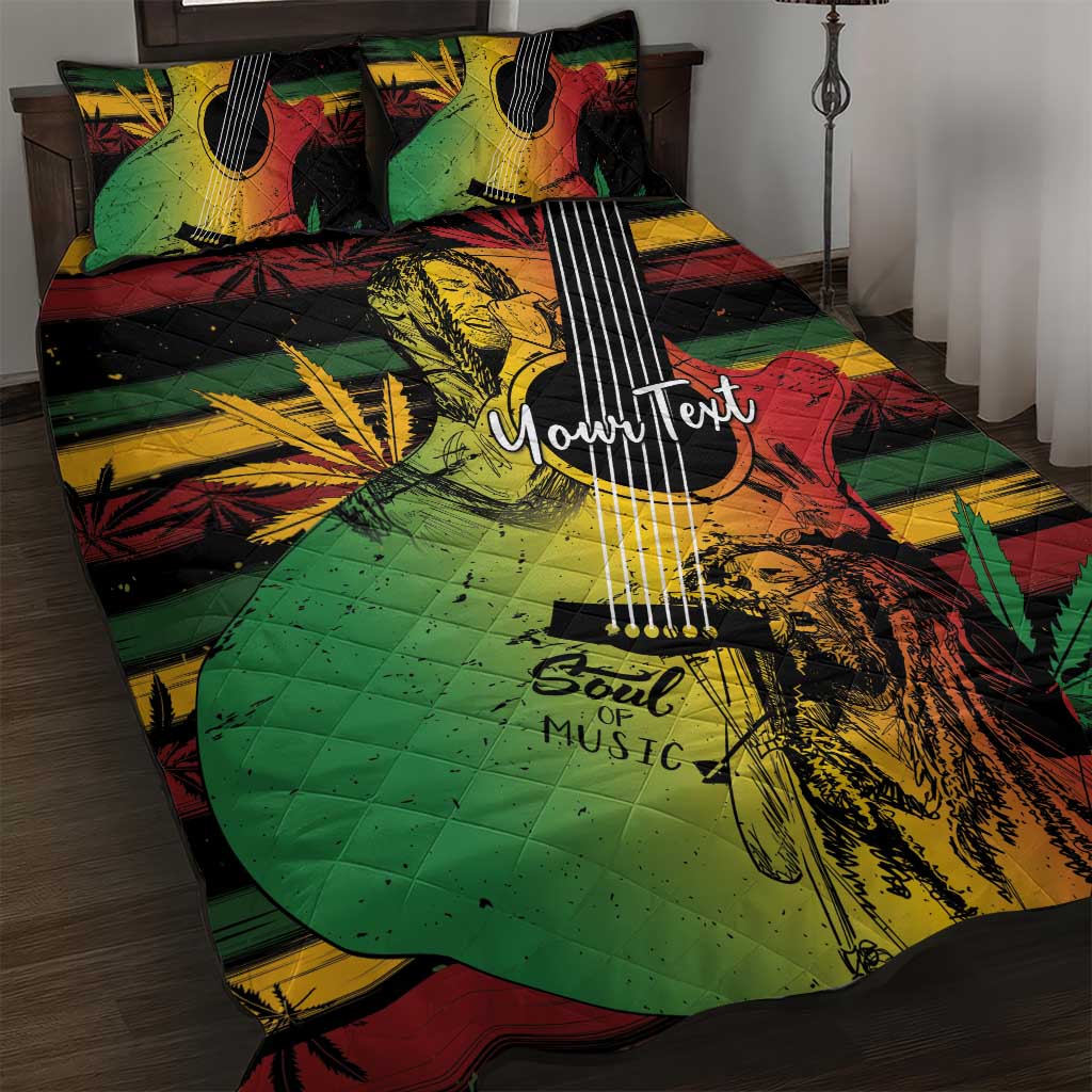 Personalised Reggae Soul Quilt Bed Set Sketch Style - Wonder Print Shop