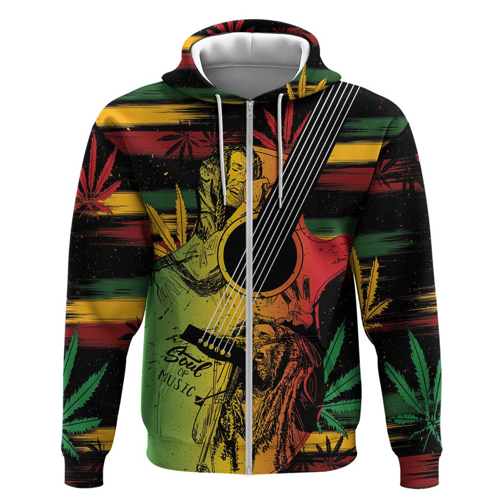 Personalised Reggae Soul Zip Hoodie Sketch Style - Wonder Print Shop