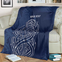 Scotland Rugby Personalized Blanket Thistle Royal Style