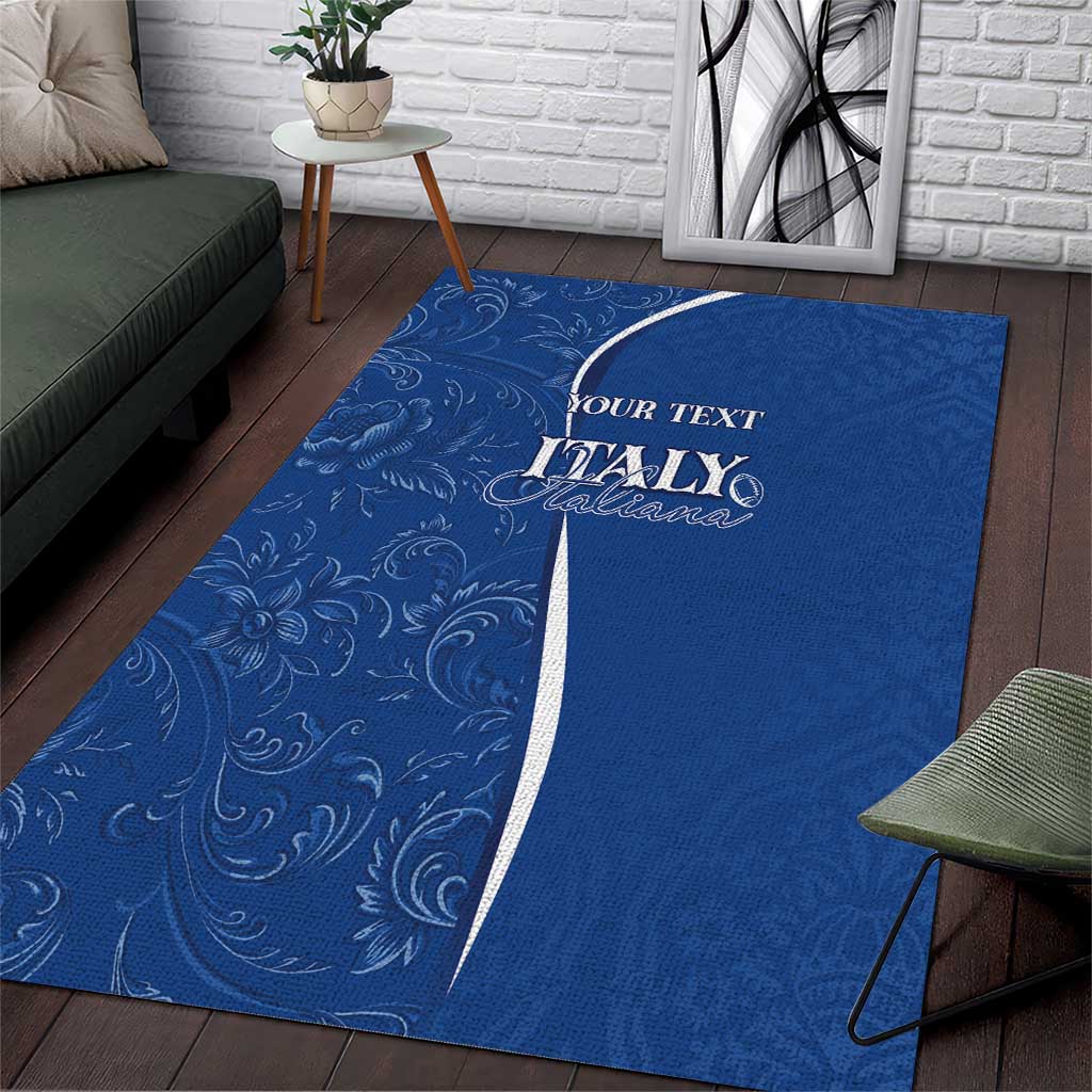 Italy Rugby Personalized Area Rug Azzurro Savoia - Renaissance Inspired