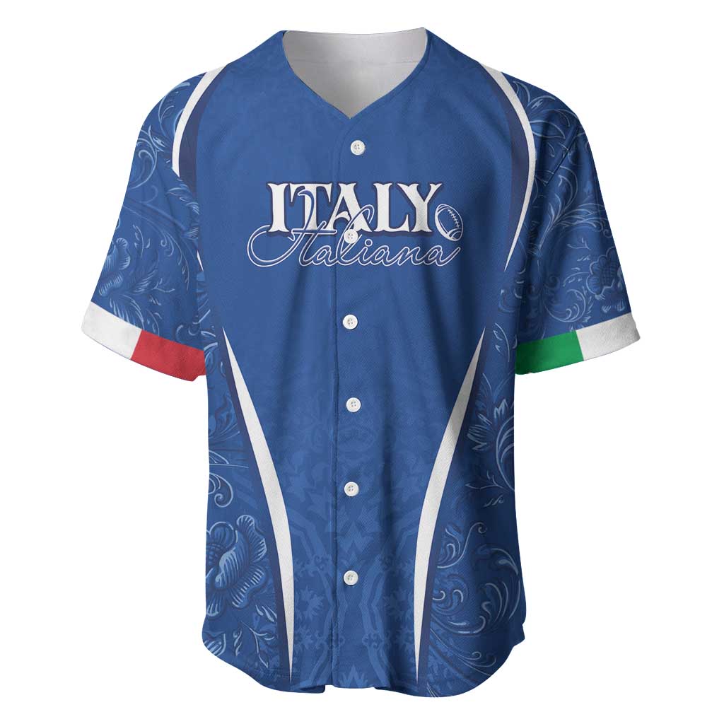 Italy Rugby Personalized Baseball Jersey Azzurro Savoia - Renaissance Inspired