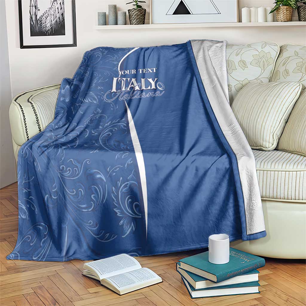 Italy Rugby Personalized Blanket Azzurro Savoia - Renaissance Inspired