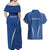 Italy Rugby Personalized Couples Matching Off Shoulder Maxi Dress and Hawaiian Shirt Azzurro Savoia - Renaissance Inspired