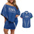 Italy Rugby Personalized Couples Matching Off Shoulder Short Dress and Hawaiian Shirt Azzurro Savoia - Renaissance Inspired