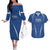 Italy Rugby Personalized Couples Matching Off The Shoulder Long Sleeve Dress and Hawaiian Shirt Azzurro Savoia - Renaissance Inspired