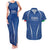 Italy Rugby Personalized Couples Matching Tank Maxi Dress and Hawaiian Shirt Azzurro Savoia - Renaissance Inspired