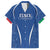 Italy Rugby Personalized Family Matching Off The Shoulder Long Sleeve Dress and Hawaiian Shirt Azzurro Savoia - Renaissance Inspired