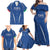 Italy Rugby Personalized Family Matching Off Shoulder Maxi Dress and Hawaiian Shirt Azzurro Savoia - Renaissance Inspired