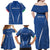 Italy Rugby Personalized Family Matching Off Shoulder Maxi Dress and Hawaiian Shirt Azzurro Savoia - Renaissance Inspired