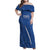 Italy Rugby Personalized Family Matching Off Shoulder Maxi Dress and Hawaiian Shirt Azzurro Savoia - Renaissance Inspired