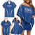 Italy Rugby Personalized Family Matching Off Shoulder Short Dress and Hawaiian Shirt Azzurro Savoia - Renaissance Inspired