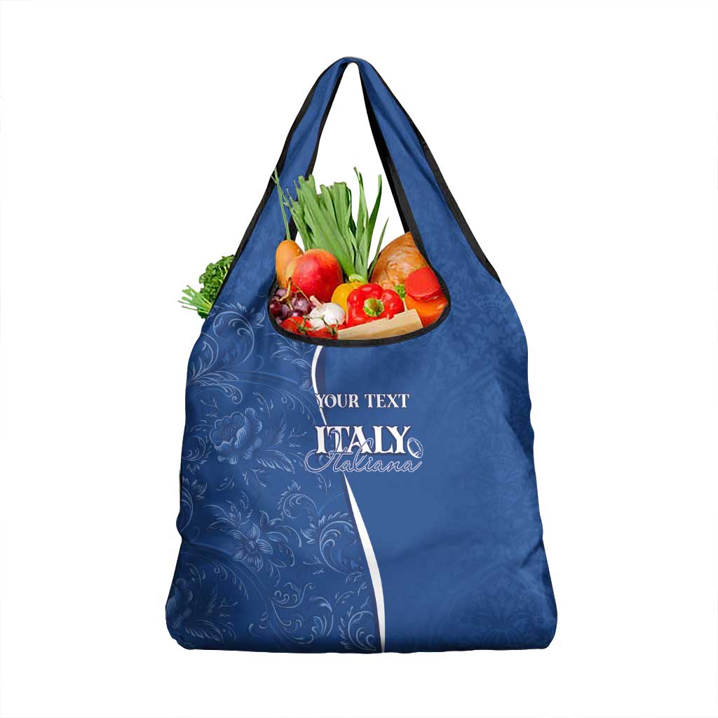 Italy Rugby Personalized Grocery Bag Azzurro Savoia - Renaissance Inspired