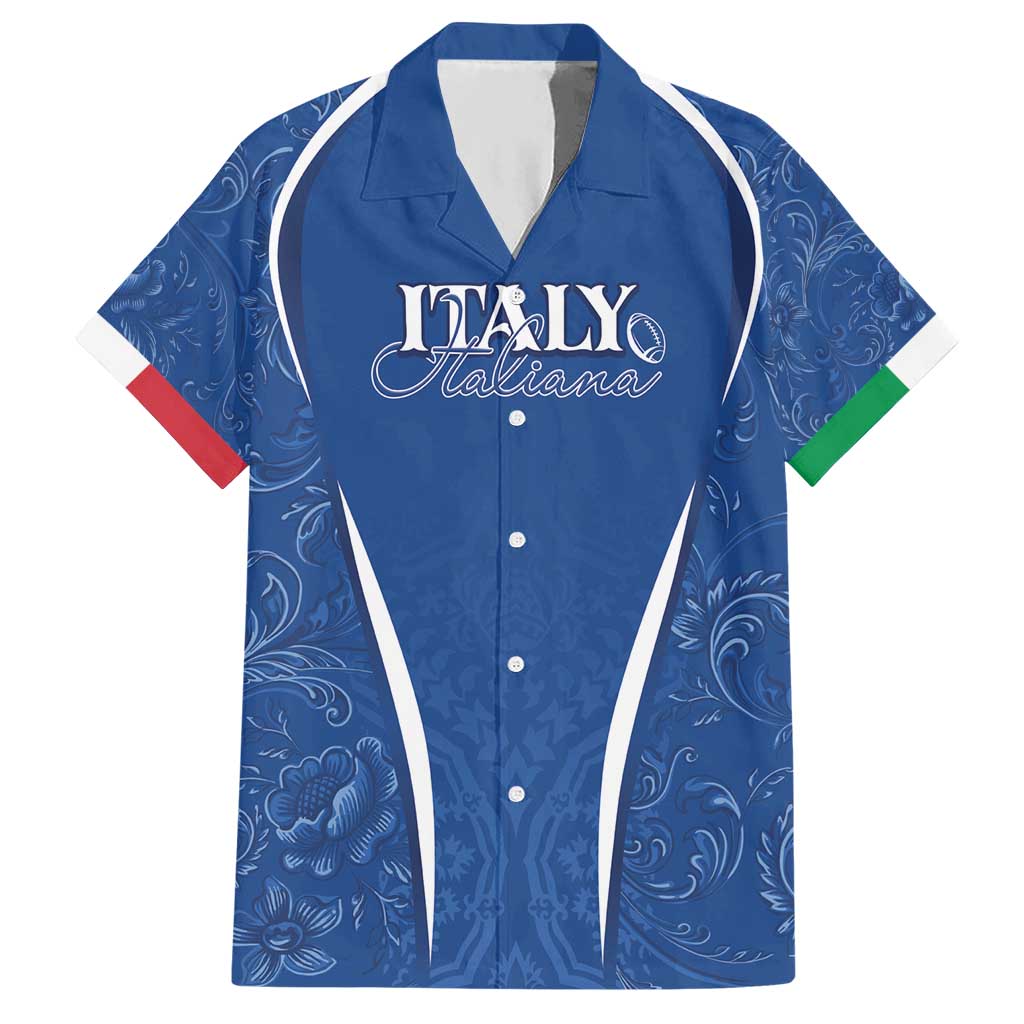 Italy Rugby Personalized Hawaiian Shirt Azzurro Savoia - Renaissance Inspired