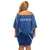 Italy Rugby Personalized Off Shoulder Short Dress Azzurro Savoia - Renaissance Inspired