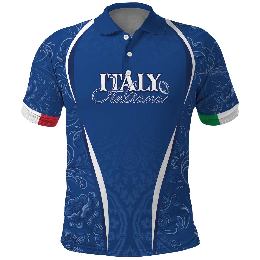 Italy Rugby Personalized Polo Shirt Azzurro Savoia - Renaissance Inspired