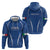 Italy Rugby Personalized Zip Hoodie Azzurro Savoia - Renaissance Inspired