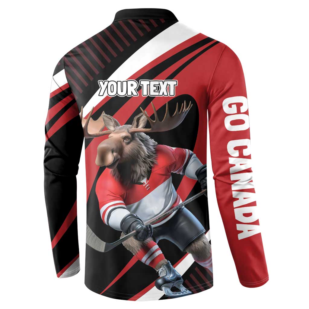 Canada Hockey Personalized Button Sweatshirt Go Canada Go