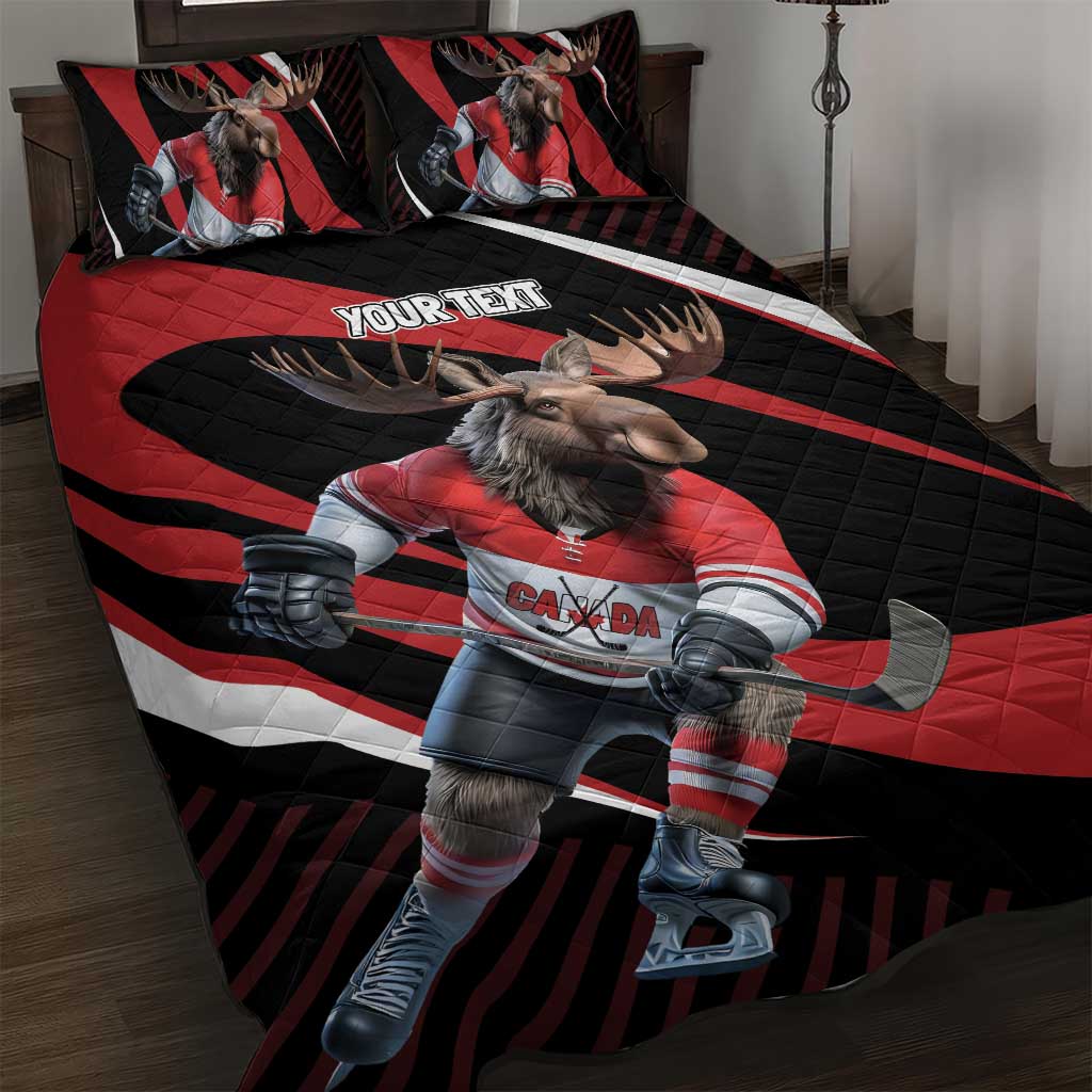 Canada Hockey Personalized Quilt Bed Set Go Canada Go