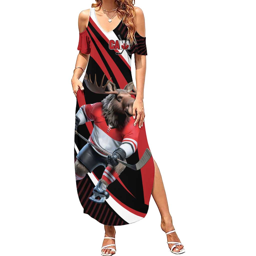 Canada Hockey Personalized Summer Maxi Dress Go Canada Go