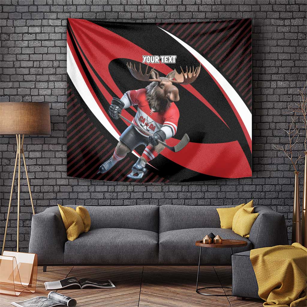 Canada Hockey Personalized Tapestry Go Canada Go