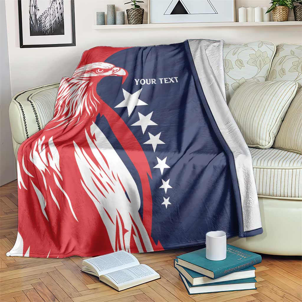 USA Hockey Personalized Eagle Blanket Shoot For The Stars