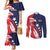 USA Hockey Personalized Eagle Couples Matching Mermaid Dress and Long Sleeve Button Shirt Shoot For The Stars