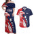 USA Hockey Personalized Eagle Couples Matching Off Shoulder Maxi Dress and Hawaiian Shirt Shoot For The Stars