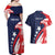 USA Hockey Personalized Eagle Couples Matching Off Shoulder Maxi Dress and Hawaiian Shirt Shoot For The Stars