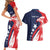 USA Hockey Personalized Eagle Couples Matching Short Sleeve Bodycon Dress and Hawaiian Shirt Shoot For The Stars