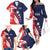 USA Hockey Personalized Eagle Family Matching Off The Shoulder Long Sleeve Dress and Hawaiian Shirt Shoot For The Stars