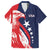 USA Hockey Personalized Eagle Family Matching Off The Shoulder Long Sleeve Dress and Hawaiian Shirt Shoot For The Stars