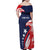 USA Hockey Personalized Eagle Family Matching Off Shoulder Maxi Dress and Hawaiian Shirt Shoot For The Stars