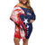 USA Hockey Personalized Eagle Family Matching Off Shoulder Short Dress and Hawaiian Shirt Shoot For The Stars