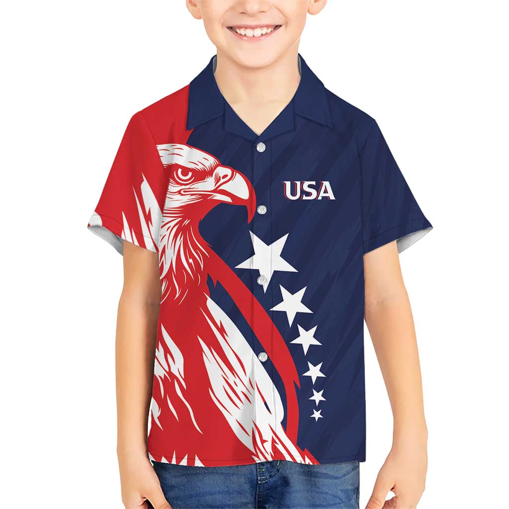 USA Hockey Personalized Eagle Kid Hawaiian Shirt Shoot For The Stars