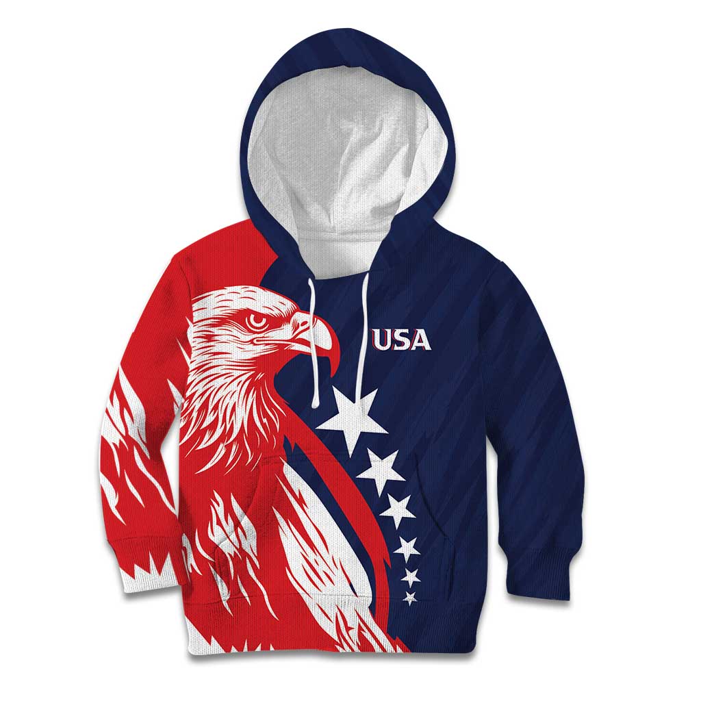 USA Hockey Personalized Eagle Kid Hoodie Shoot For The Stars