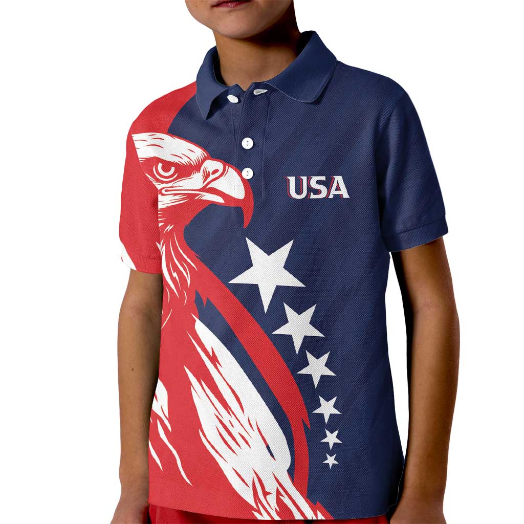 USA Hockey Personalized Eagle Kid Polo Shirt Shoot For The Stars