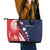 USA Hockey Personalized Eagle Leather Tote Bag Shoot For The Stars